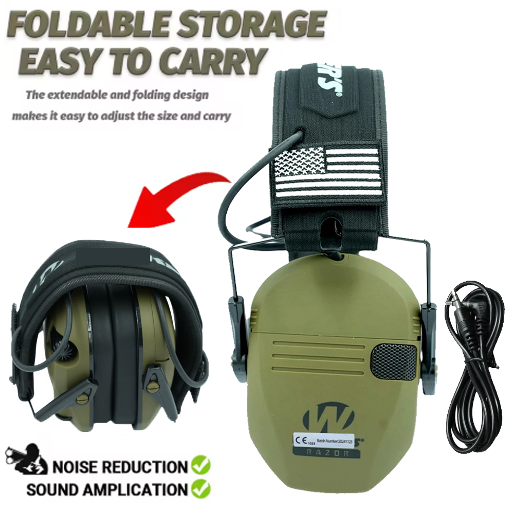 Earmuffs Foldable - 보호용 귀마개, 초박형 전자식 접이식 보관형