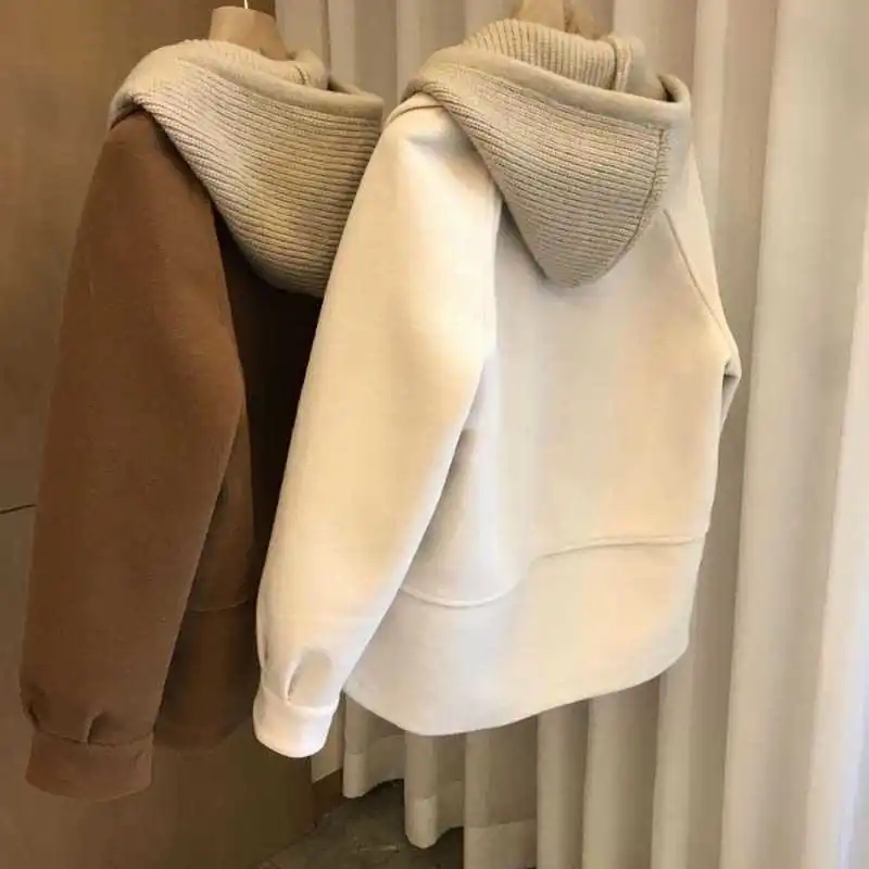 여성용 후드 모직 코트, 두꺼운 고급 모직 오버코트,  - Wool Coat Peacoat 리뷰 및 가격