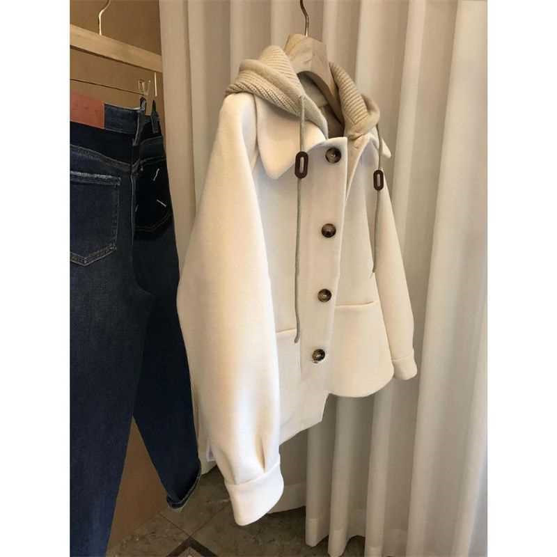 여성용 후드 모직 코트, 두꺼운 고급 모직 오버코트,  - Wool Coat Peacoat 리뷰 및 가격