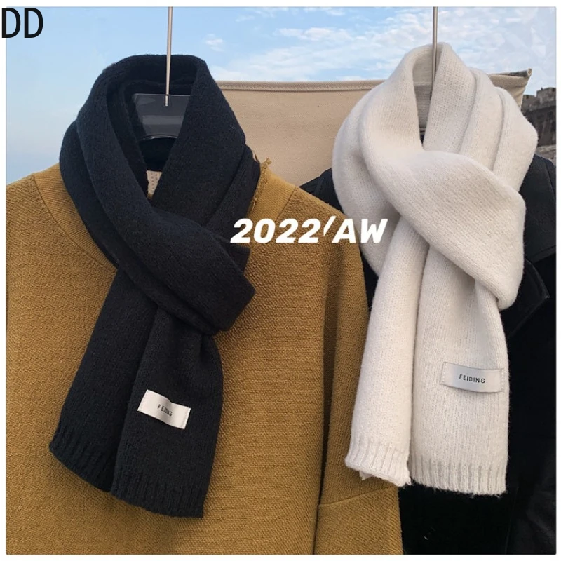 간단한 세련된 솔리드 소프트 스카프 가을 겨울 남성 니 - Wool Scarf Men 리뷰 및 가격