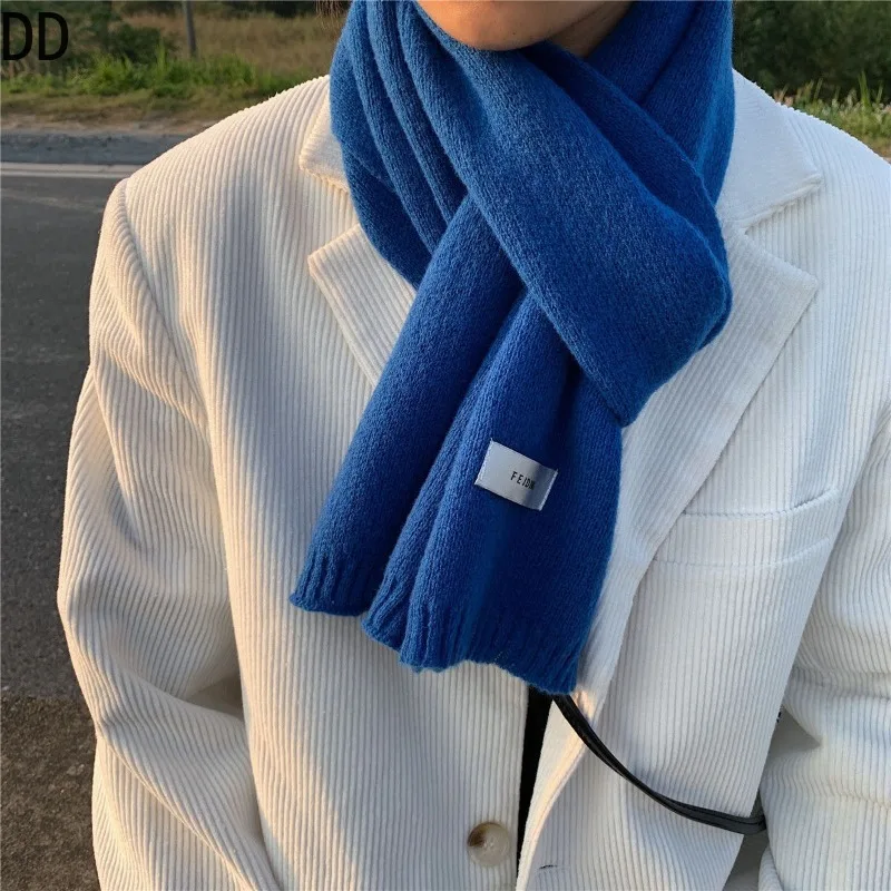 간단한 세련된 솔리드 소프트 스카프 가을 겨울 남성 니 - Wool Scarf Men 리뷰 및 가격
