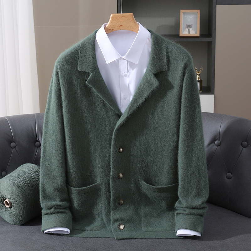 신상 밍크 울 가디건 남성용 패딩 스웨터 코트 비즈니스 - Wool Coat Peacoat 리뷰 및 가격