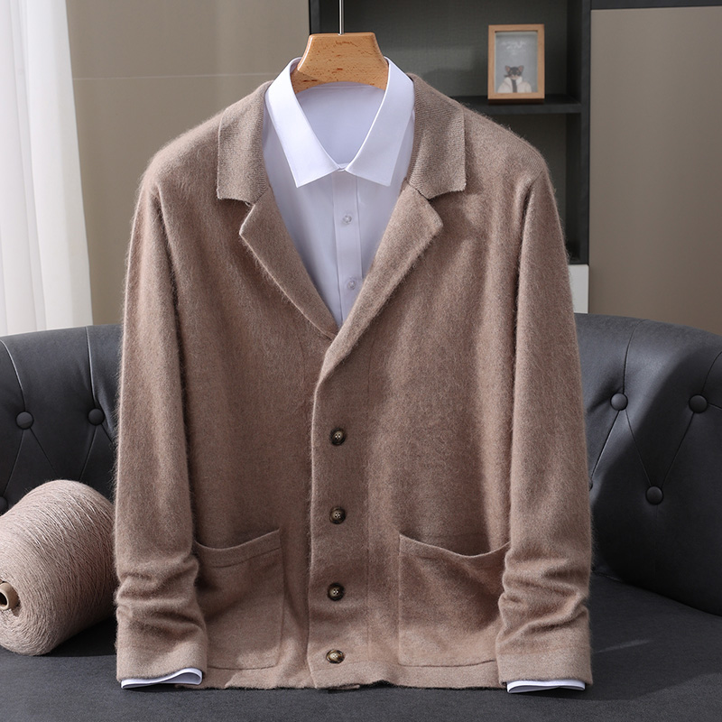 신상 밍크 울 가디건 남성용 패딩 스웨터 코트 비즈니스 - Wool Coat Peacoat 리뷰 및 가격