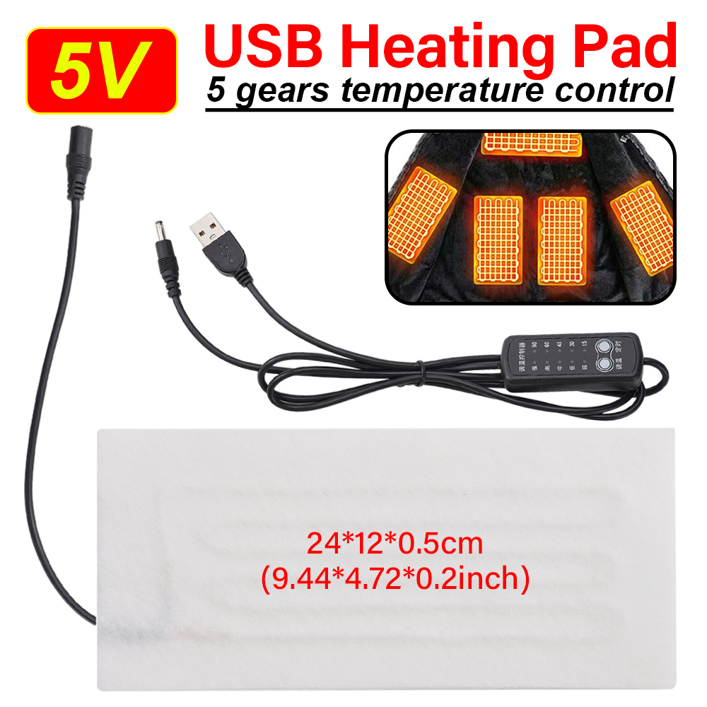 1Pc 120x240mm USB 난방 패드 의류 난방  - Hand Warmer Electric 리뷰 및 가격