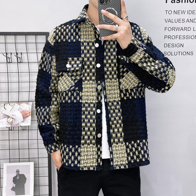 2025년 봄 신상품 남성용 두꺼운 체크 무늬 셔츠 재 - Flannel Shirt Lined 리뷰 및 가격