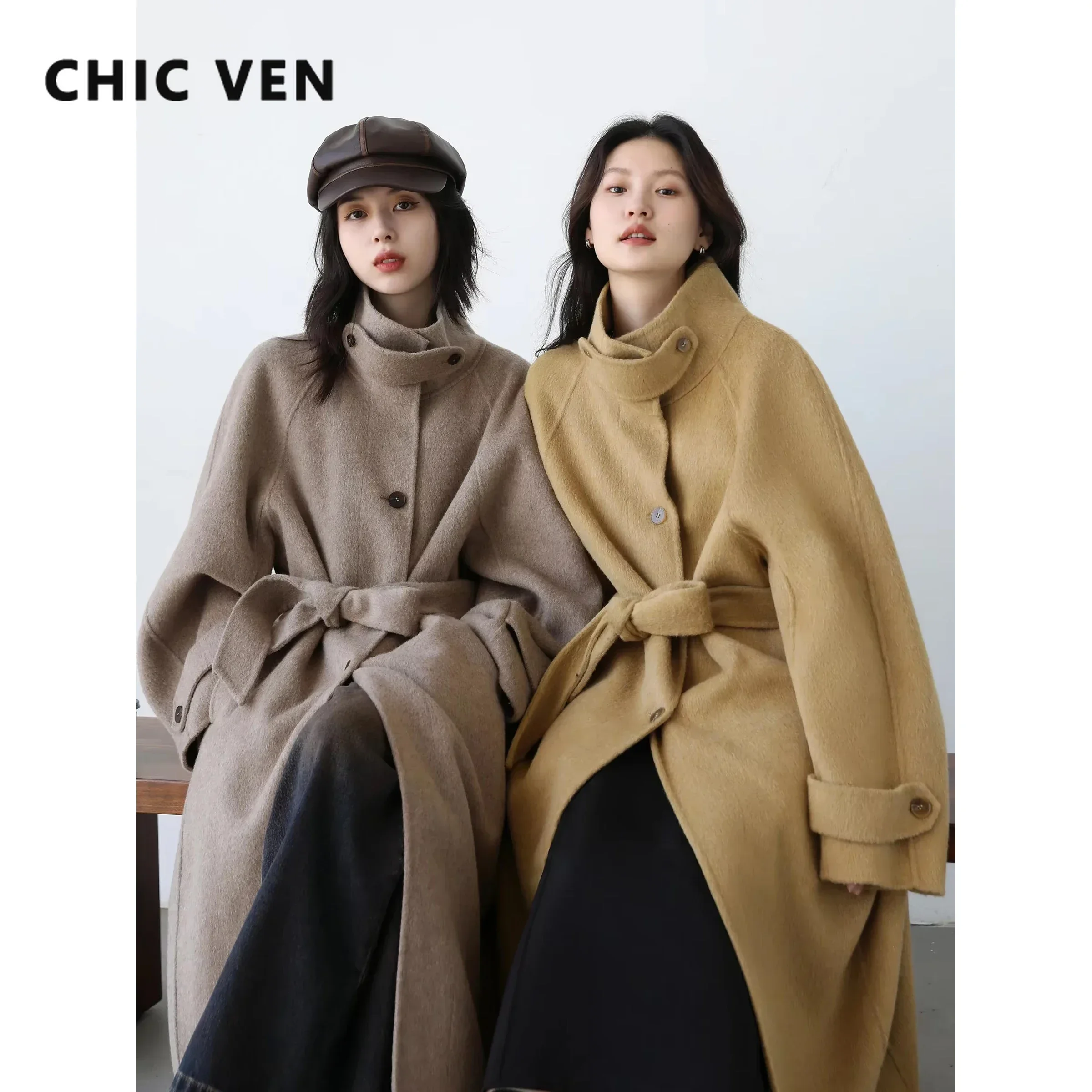 CHIC VEN 한국 여성 모직 코트, 싱글 브레스트, - Wool Coat Peacoat 리뷰 및 가격