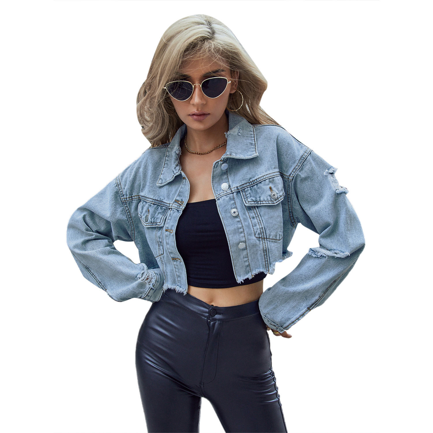 여성 데님 코트 솔리드 숏 재킷 포켓 턴다운 칼라 긴소 - Down Jacket Packable 리뷰 및 가격