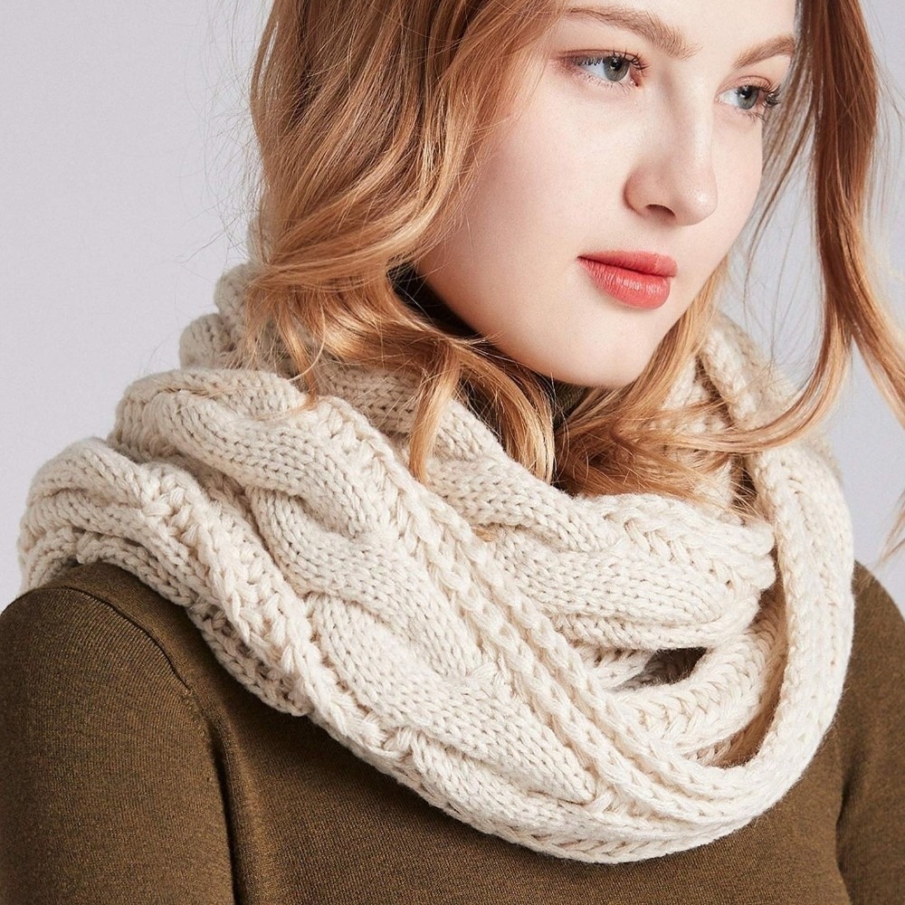 우아한 솔리드 컬러 니트 스카프 두꺼운 한국 스타일 울 - Wool Scarf Men 리뷰 및 가격
