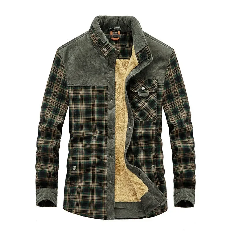 남성 격자 무늬 셔츠 겨울 자켓 양털 따뜻한 셔츠 코트 - Flannel Shirt Lined 리뷰 및 가격