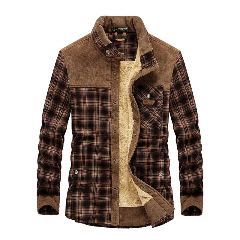 남성 격자 무늬 셔츠 겨울 자켓 양털 따뜻한 셔츠 코트 - Flannel Shirt Lined 리뷰 및 가격