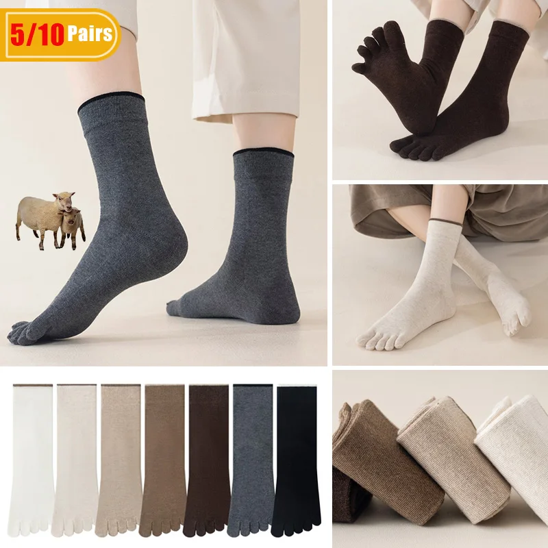 5/10켤레 남성용 울 토우 양말 두꺼운 보온 통기성  - Thermal Sock Wool 리뷰 및 가격
