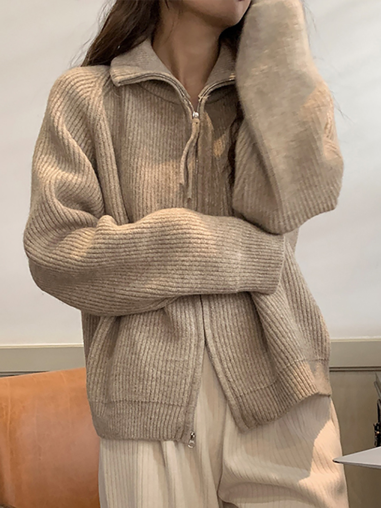 가을 겨울 여성 패션 니트웨어 카디건 2026 지퍼 스 - Wool Coat Peacoat 리뷰 및 가격